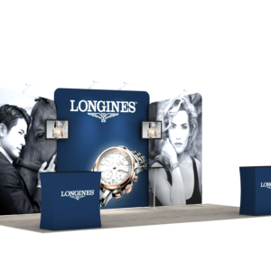 tension fabric booth with 2 table and tv bracket 20x10 package mx tfpac25